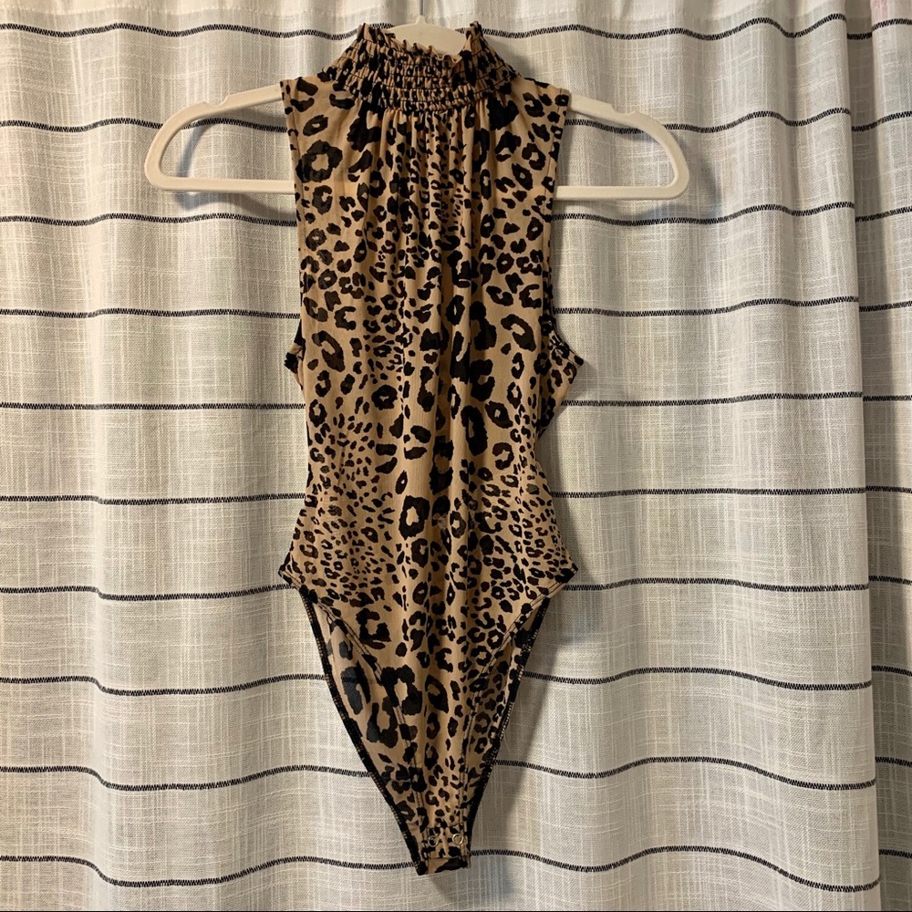 Mesh Leopard Bodysuit